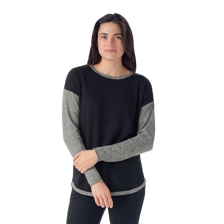 Smartwool Womens Shadow Pine Colorblock Sweater Black