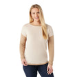 Smartwool Women's Shadow Pine Colorblock Crew Sweater Almond heather