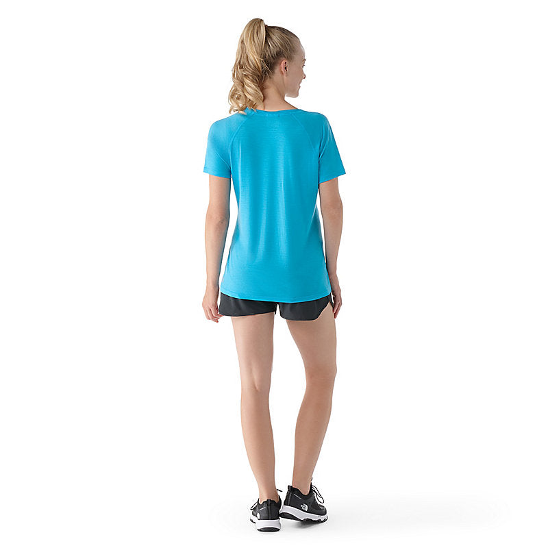 Smartwool Women's Active Ultralite Short Sleeve - Pool Blue Pool Blue