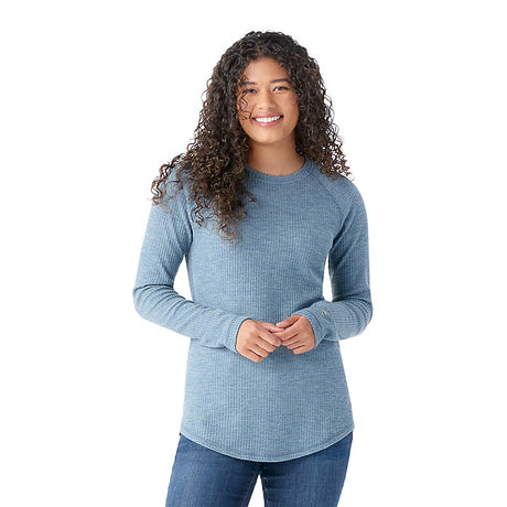 Smartwool Women's Thermal Merino Rib Crew Lead heather