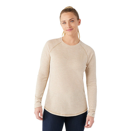 Smartwool Women's Thermal Merino Rib Crew Toasted coconut hthr