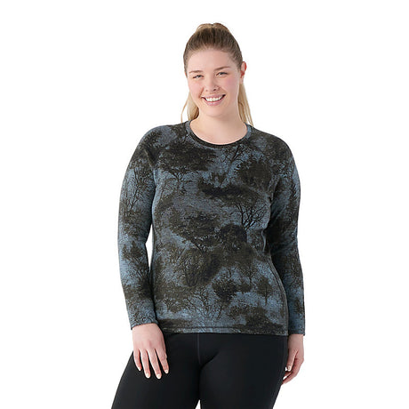 Smartwool Women's Classic Thermal Merino Base Layer Crew Plus Black forest