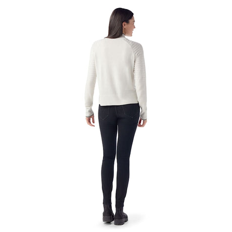 Smartwool Womens Edgewood Mock Neck Sweater Natural donegal