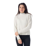 Smartwool Womens Edgewood Mock Neck Sweater Natural donegal