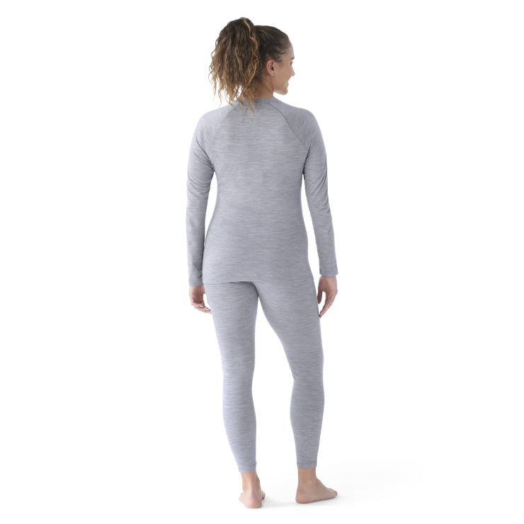 Smartwool Women's Classic All-Season Merino Base Layer Long Sleeve Crew - Light Gray Heather Light Gray Heather