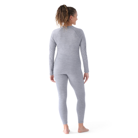 Smartwool Women's Classic All-Season Merino Base Layer Long Sleeve Crew - Light Gray Heather Light Gray Heather