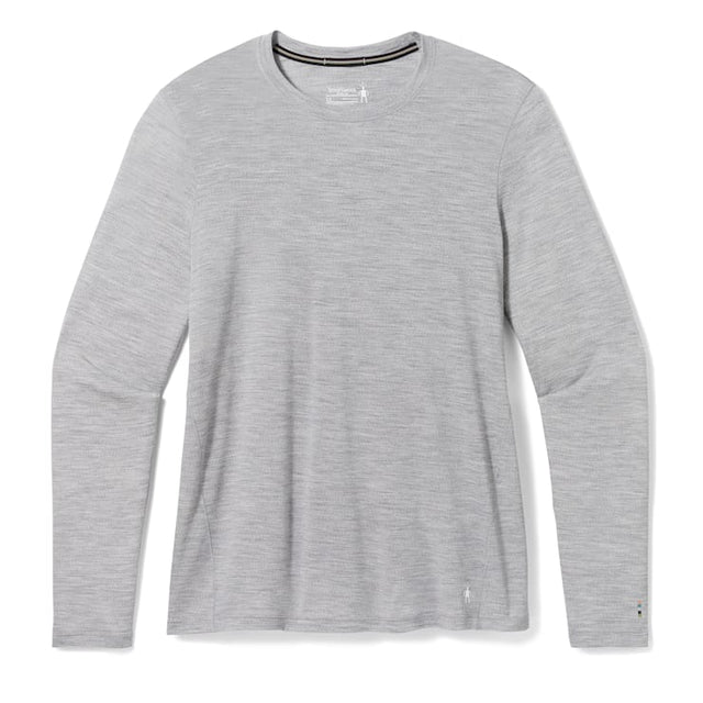 Smartwool Womens Classic All-Season Merino Base Layer Crew Plus - Light Gray Heather Light Gray Heather