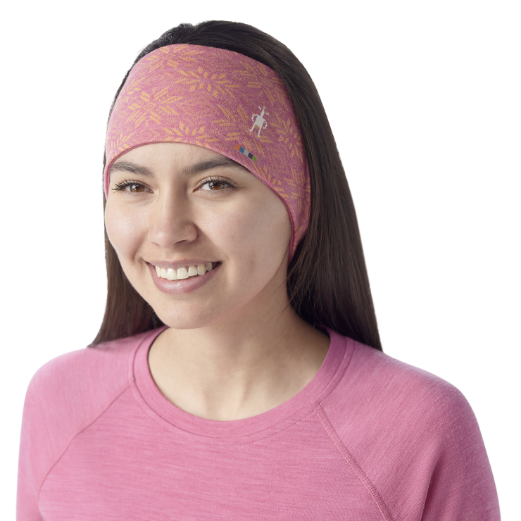 Smartwool Thermal Merino Reversible Headband - Garden Pink Digi Snow Garden Pink Digi Snow