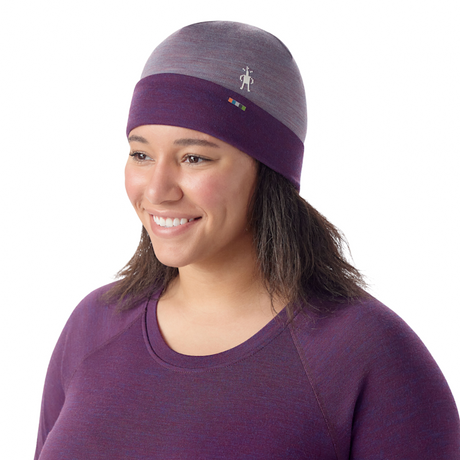 Smartwool Thermal Merino Reversible Cuffed Beanie - Chalk Violet Heather Chalk Violet Heather