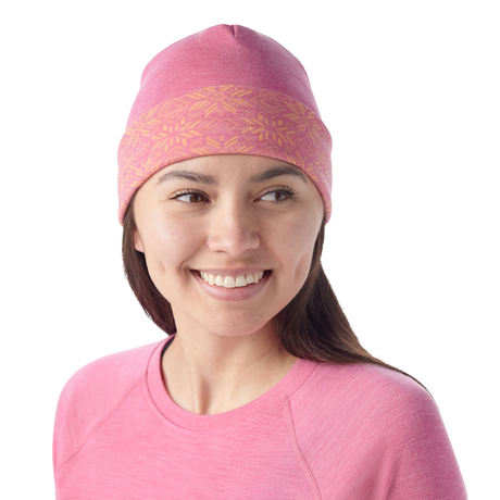 Smartwool Thermal Merino Reversible Cuffed Beanie - Garden Pink Digi Snow Garden Pink Digi Snow