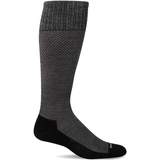 Sockwell Women's Herringbone Firm Compression Knee High Sock - Black Black
