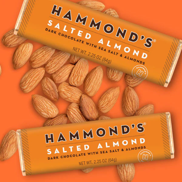 Hammond's Candies Salted Almond Dark Chocolate Bar