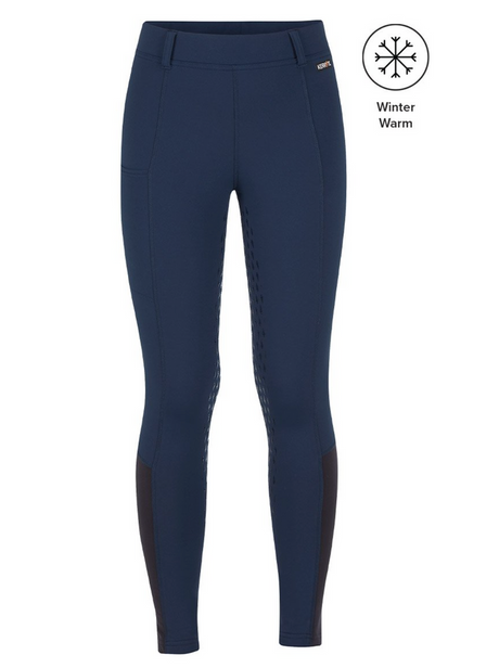 Kerrits Equestrian Apparel Thermo Tech Full Leg Tight - Solid Indigo / Black