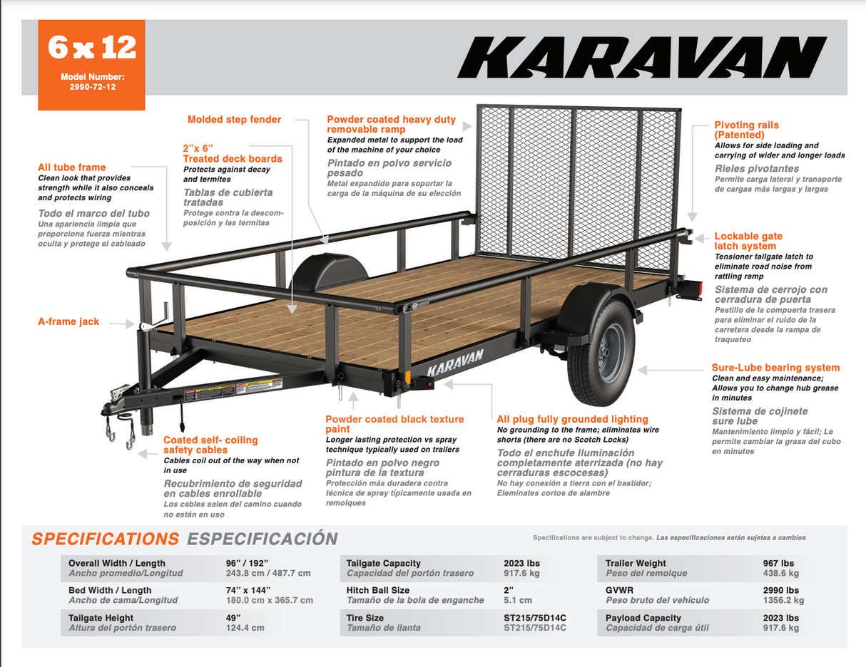 Karavan 6 X 12 Utility Trailer