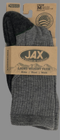 JAX Lightweight Tech Crew Sock - Charcoal/Green Charcoal/Green