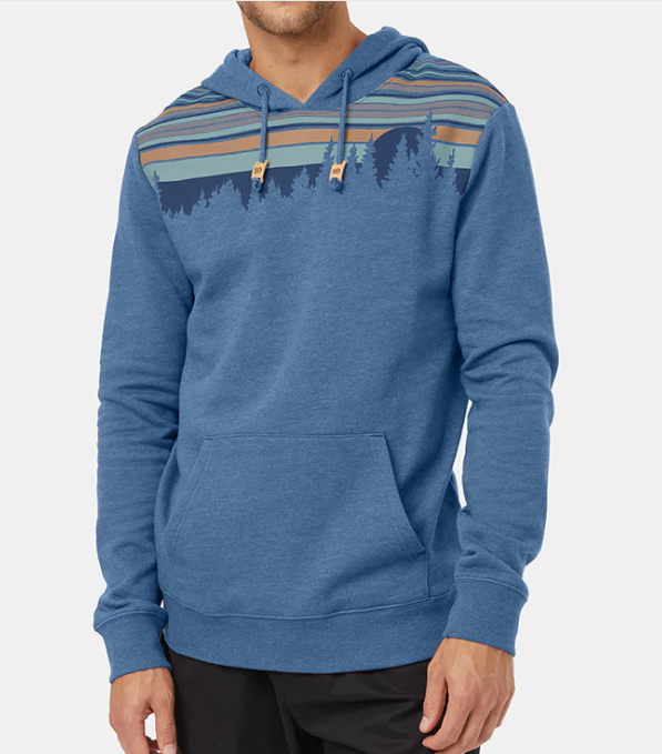 Tentree Men's Retro Juniper Classic Hoodie - Canyon Blue/Heather Sandstone Canyon Blue/Heather Sandstone