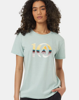 Tentree Women's Artist Series Oasis Ten T-Shirt - Surf Spray/Vanilla Ice Surf Spray/Vanilla Ice