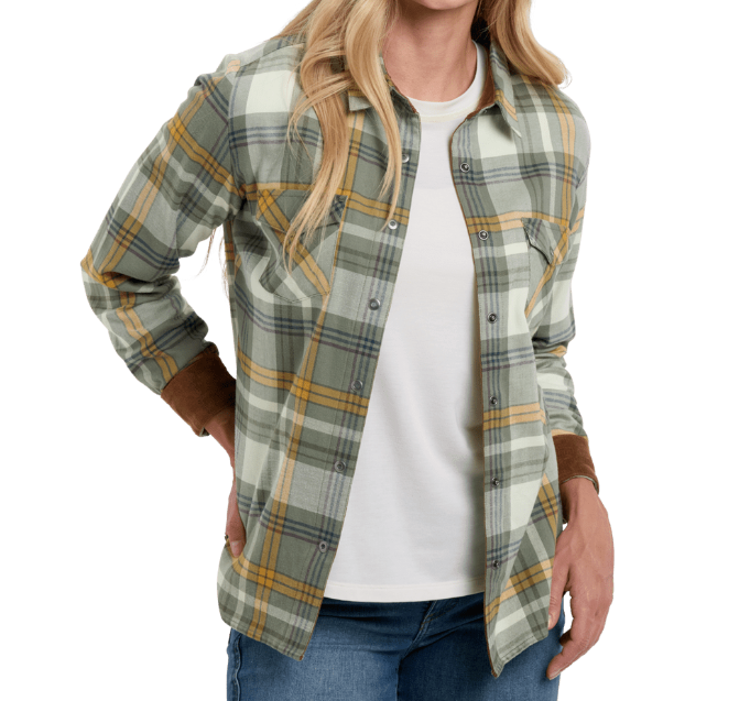 Kuhl Clothing Women's Tess Flannel Long-Sleeve - Soft Pine Soft Pine