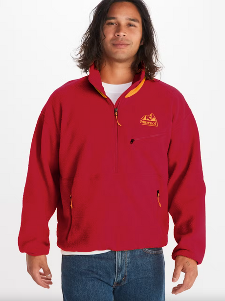 Marmot Men's '94 E.C.O. Recycled Fleece - Team Red/Golden Sun Team Red/Golden Sun