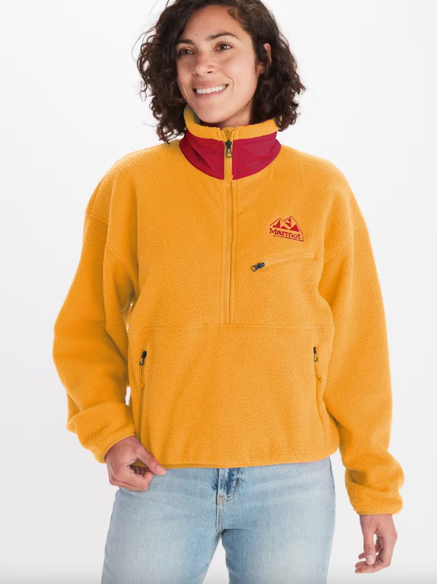 Marmot Women's '94 E.C.O. Recycled Fleece - Golden Sun/Team Red Golden Sun/Team Red