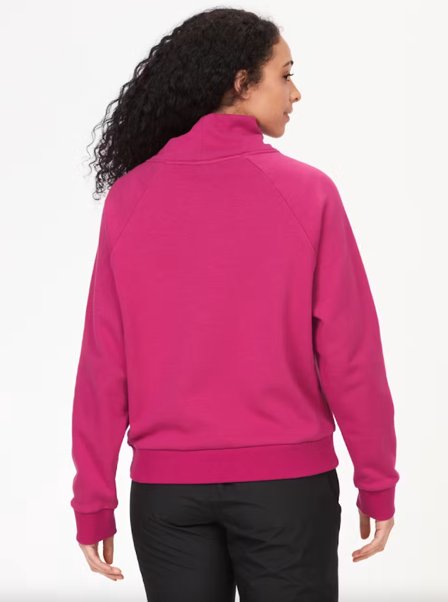 Marmot Women's Rowan Funnel Neck Long-Sleeve Sweatshirt - Bright Fuchsia