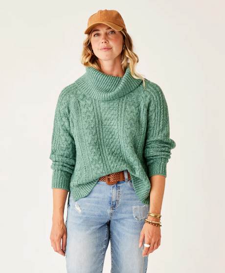 Carve Designs Women's Field Sweater - Forest Heather Forest Heather