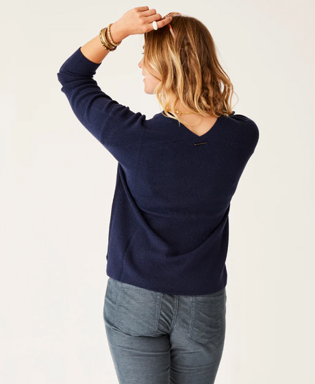 Carve Designs Women's Zella Merino Sweater - Navy