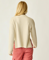 Carve Designs Women's Olivia Plush Sweater - Cement Herringbone