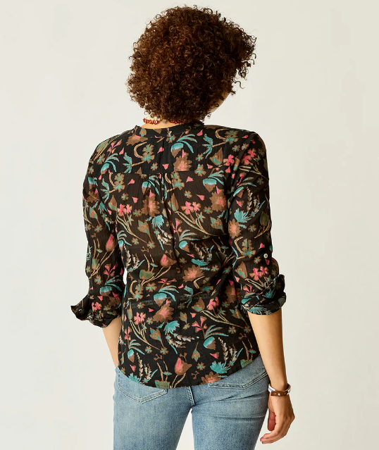 Carve Designs Women's Dylan Gauze Shirt - Scattered Floral