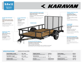 Karavan 5.5x11 Pro utility trailer with aluminum rims