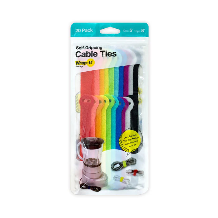 Wrap It Self-Gripping Cable Ties - 20 Pack