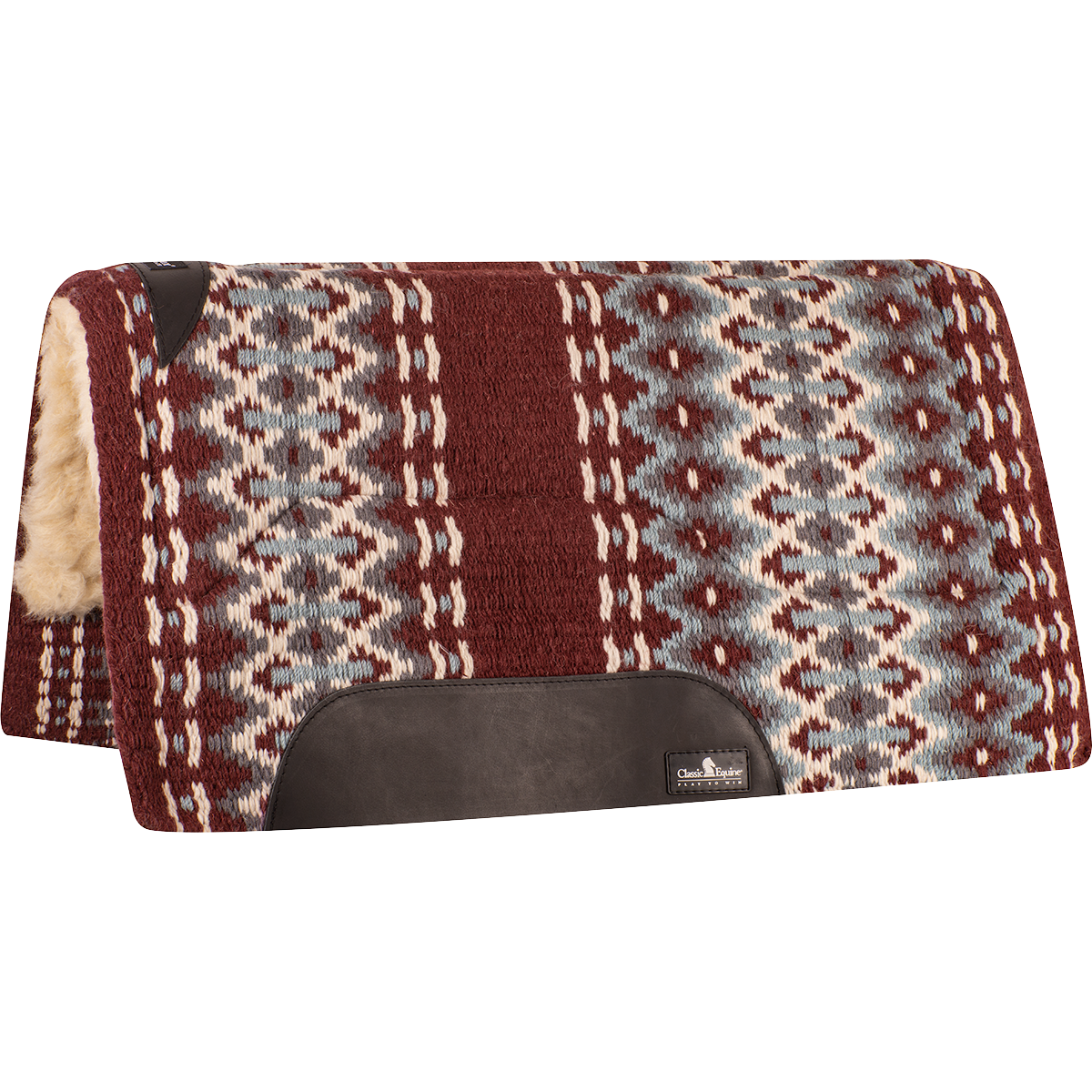 Classic Equine SensorFlex Blanket Straight Pad - Burgundy / Blue