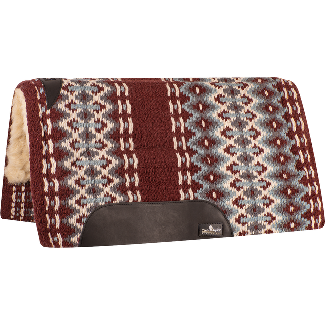 Classic Equine SensorFlex Blanket Straight Pad - Burgundy / Blue