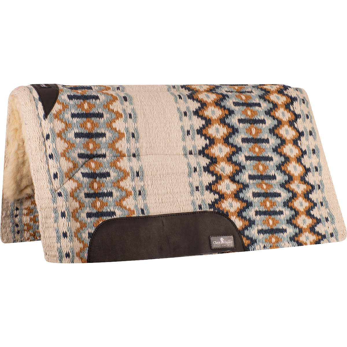 Classic Equine SensorFlex Blanket Straight Pad - Cream / Blue