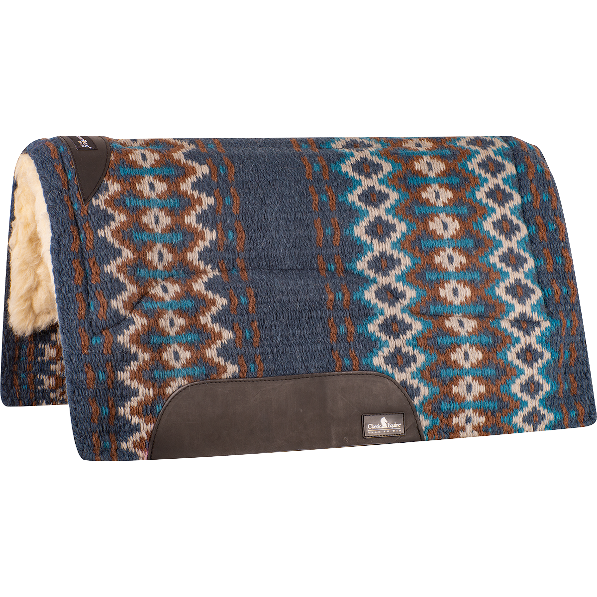 Classic Equine SensorFlex Blanket Straight Pad - Navy / Chestnut