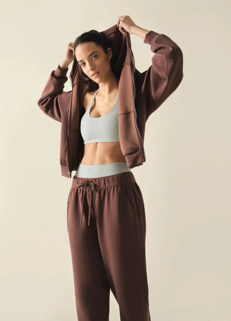 Prana Shea Full Zip Hoodie - Mocha