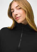 Prana Shea Half Zip Pullover - Black
