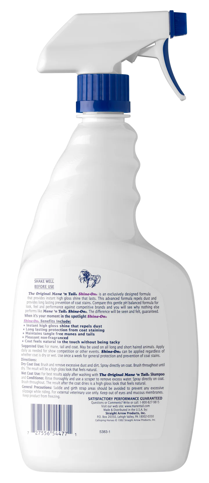 Mane n' Tail Shine-On Coat Polish Spray - 4oz. / 32oz.