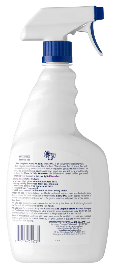 Mane n' Tail Shine-On Coat Polish Spray - 4oz. / 32oz.