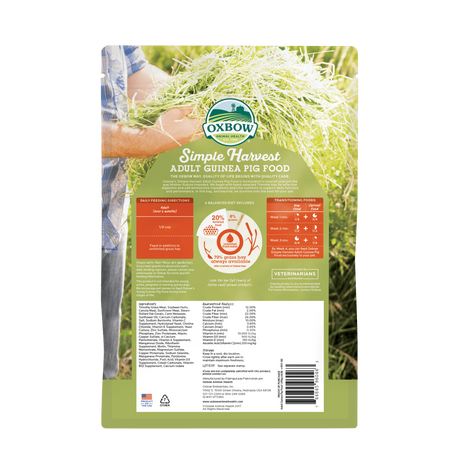 Oxbow Animal Health Simple Harvest Adult Guinea Pig Food - 4lb.