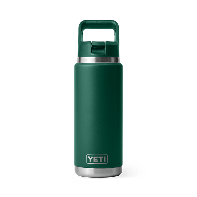 Yeti Rambler Straw Bottle Black Forest Green 26oz Black forest green