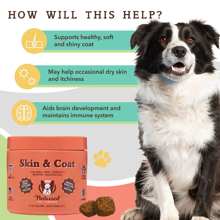 Natural Dog Company Skin & Coat Supplement - 90 Chews