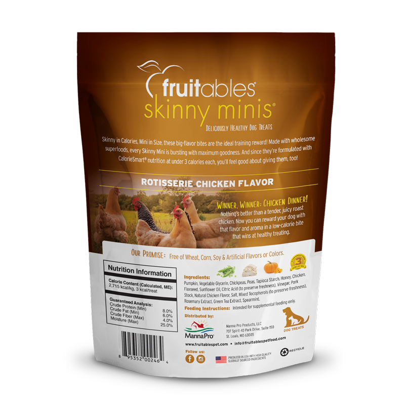 Fruitables Skinny Minis Dog Treats - Rotisserie Chicken - 5oz