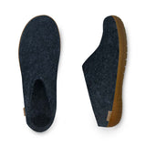 Glerups Slip-On with Natural Rubber Sole - Denim/Honey Denim/Honey