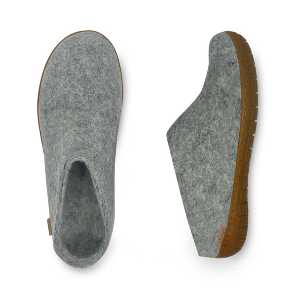 Glerups Slip-On with Natural Rubber Sole - Grey/Honey Grey/Honey