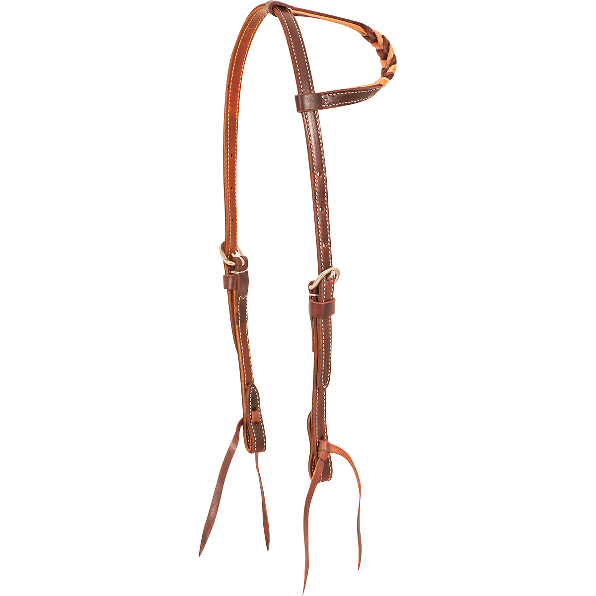 Martin Saddlery Slip Ear Headstall with Blood Knots - Natural