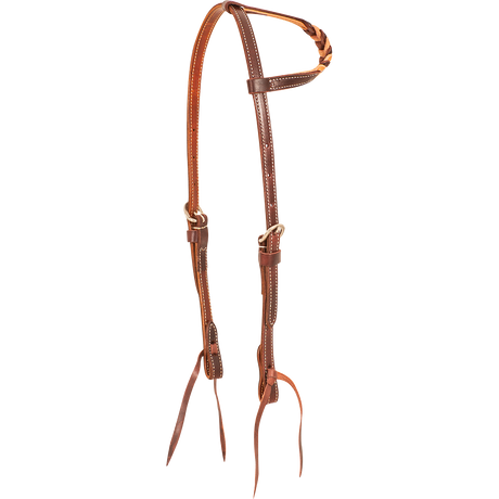 Martin Saddlery Slip Ear Headstall with Blood Knots - Natural