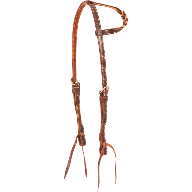 Martin Saddlery Slip Ear Headstall with Blood Knots - Natural