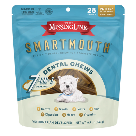 The Missing Link Smartmouth Dental Chew For Dogs / 28 Count