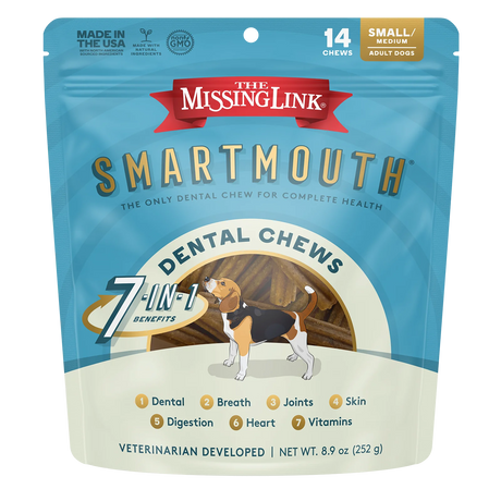 The Missing Link Smartmouth Dental Chew For Dogs / 14 Count